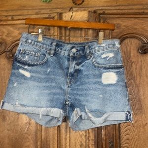All saints denim shorts.  Run a little smaller than 29